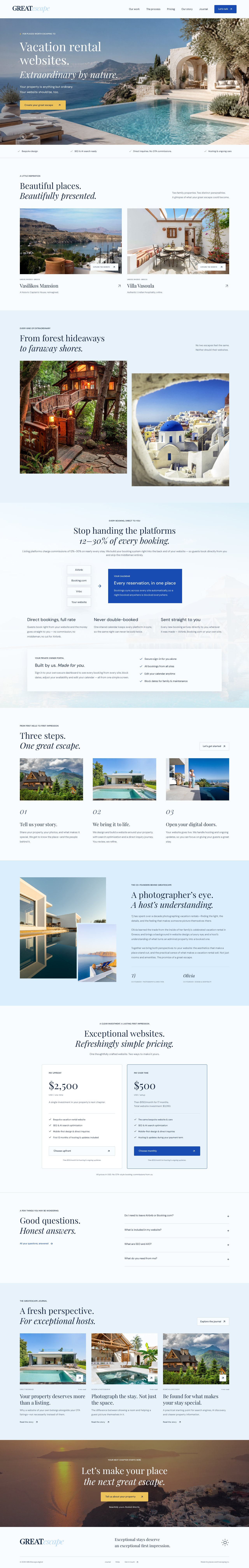 Great Escape Digital website preview